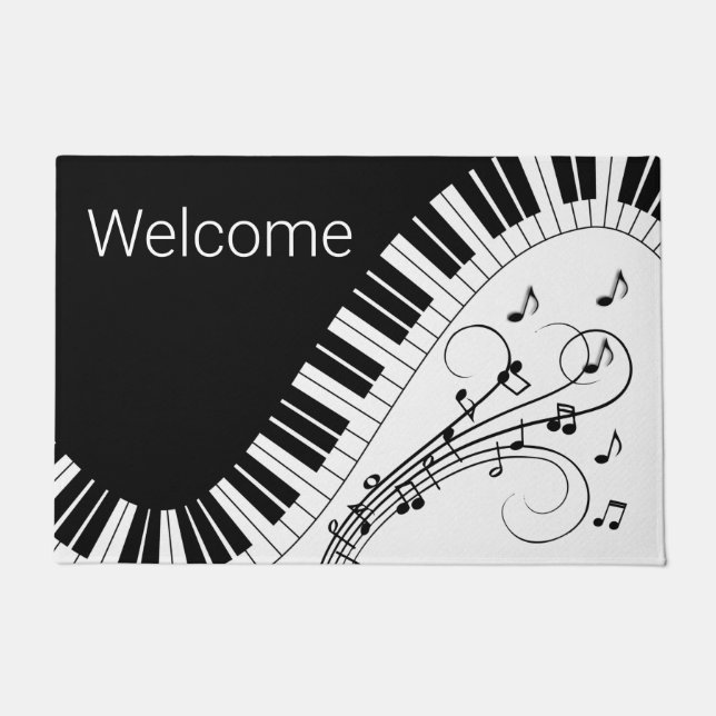 Piano Keyboard Music Design Doormat (Front)