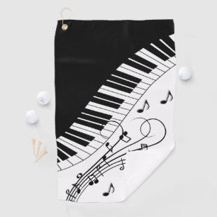Piano Keyboard Music Design Golf Towel