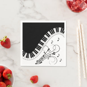 Piano Keyboard Music Design   Napkin