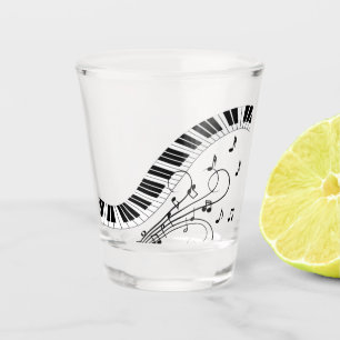 Piano Keyboard Music Design Shot Glass