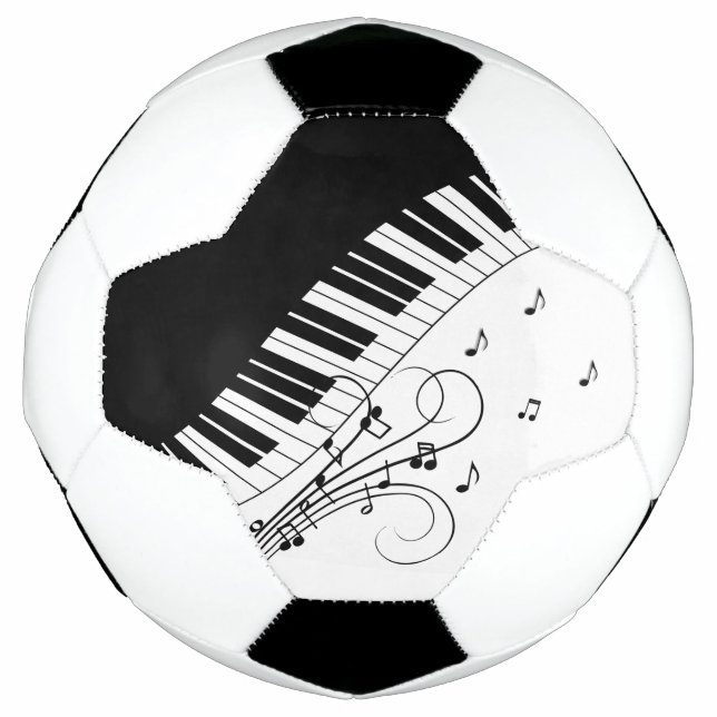 Piano Keyboard Music Design Soccer Ball (Front)