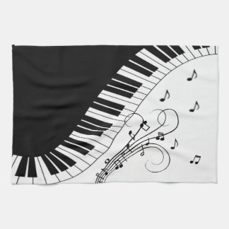 Piano Keyboard Music Design Tea Towel
