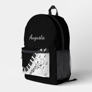 Piano Keyboard Music Design w/ Name Printed Backpack