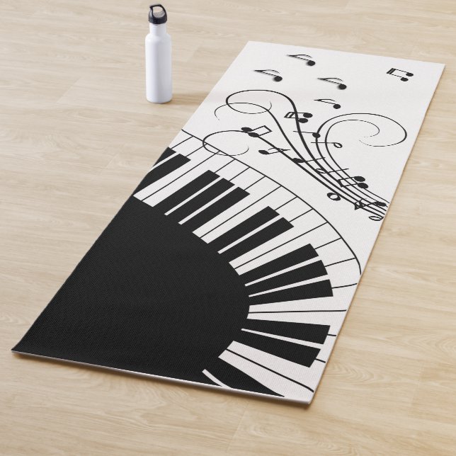 Piano Keyboard Music Design Yoga Mat (In Situ)
