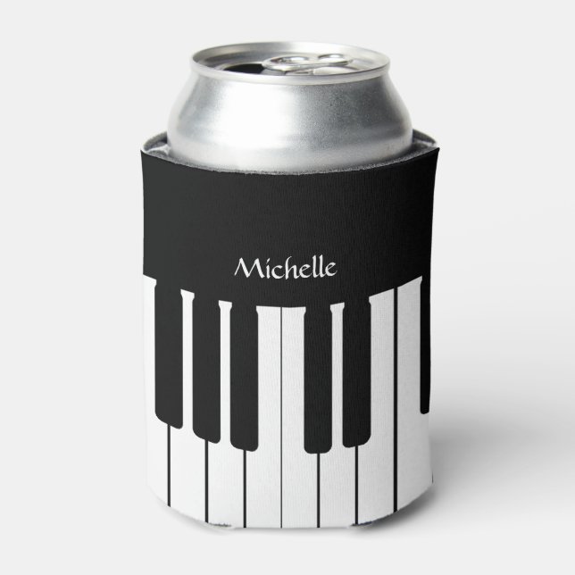Piano Keyboard Music Personalised Can Cooler (Can Front)