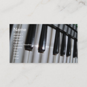 Piano Keyboard Music Profile Business Card Musical
