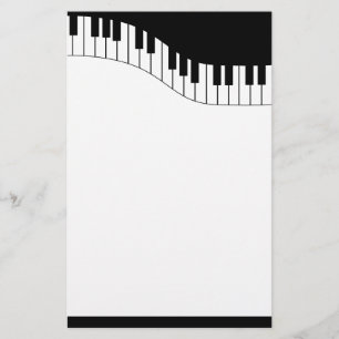 Piano Keyboard Music Stationery