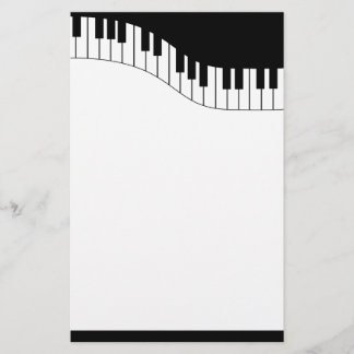 Piano Keyboard Music Stationery