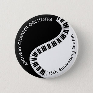 Piano Keyboard Music Teacher School Orchestra  6 Cm Round Badge