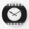 Piano keyboard music wall clock