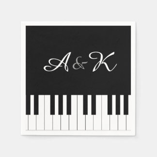 Piano Keyboard Music Wedding Set 50 Paper Napkins