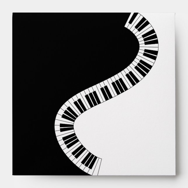 Piano Keyboard Musical Envelope (Square) (Front)