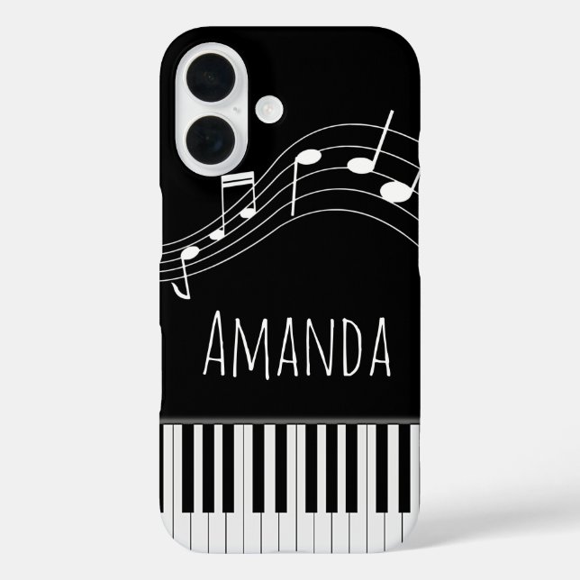 Piano Keyboard & Musical Notes Case-Mate iPhone Case (Back)