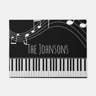 Piano Keyboard & Musical Notes Doormat