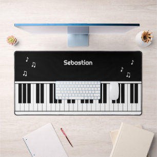 Piano Keyboard Musical Notes Personalised  Desk Mat