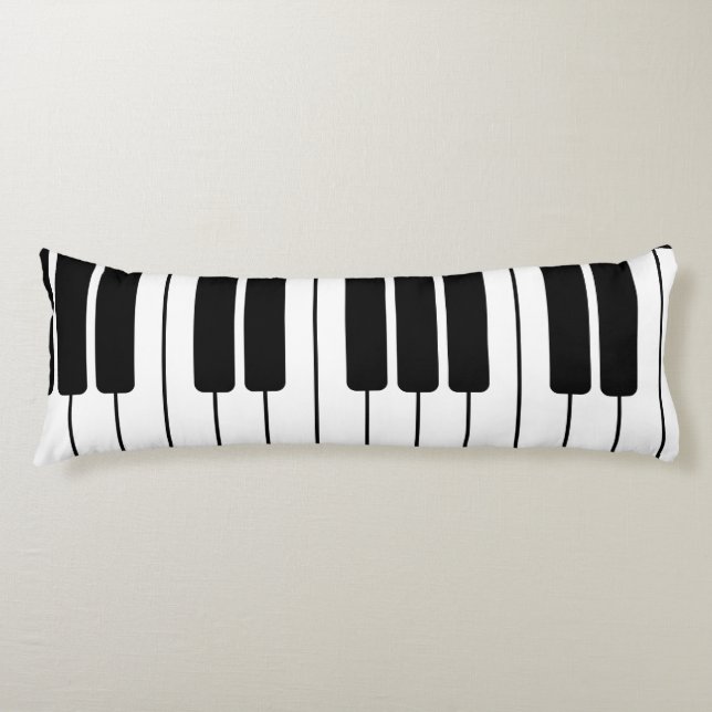 Piano keyboard musician gift jumbo novelty keys body cushion (Front)