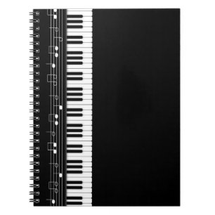 Piano keyboard notebook