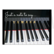 Piano keyboard notelet