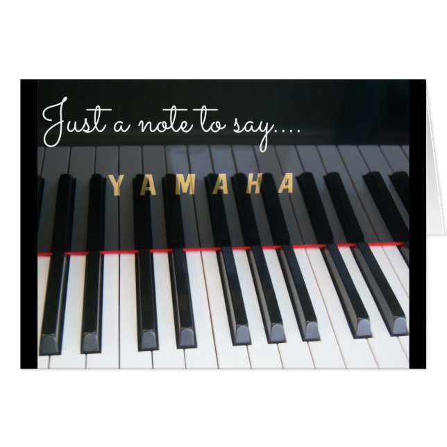 Piano keyboard notelet (Front Horizontal)