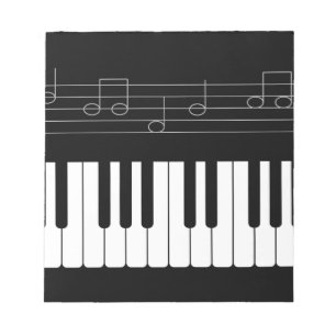 Piano keyboard notepad
