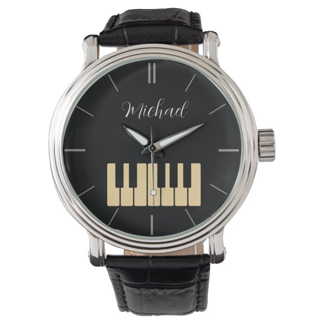 Piano Keyboard Personalised Musician's Watch (Front)