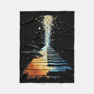 Piano Keyboard Pianist  Fleece Blanket