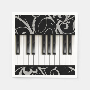Piano Keyboard // Piano Recital Reception Napkin