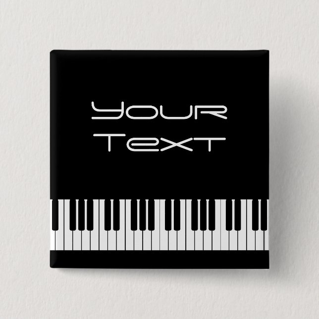 Piano Keyboard Pin Back Button (Front)