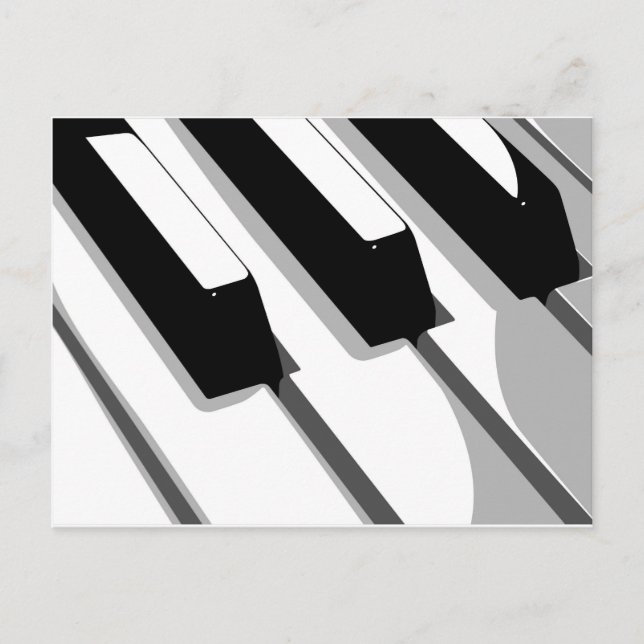 Piano Keyboard Pop Art Postcard (Front)