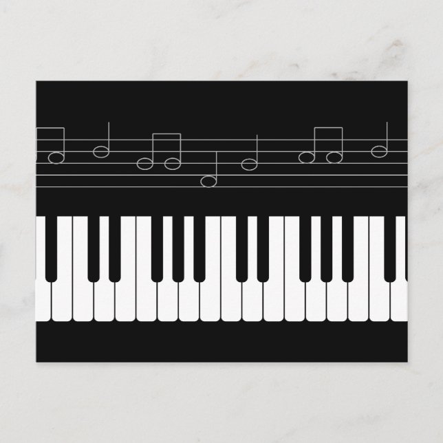 Piano keyboard postcard (Front)