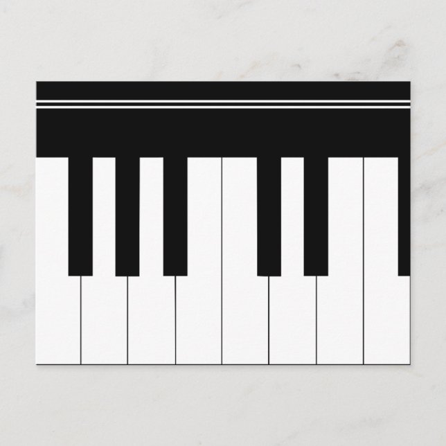 Piano keyboard postcard (Front)