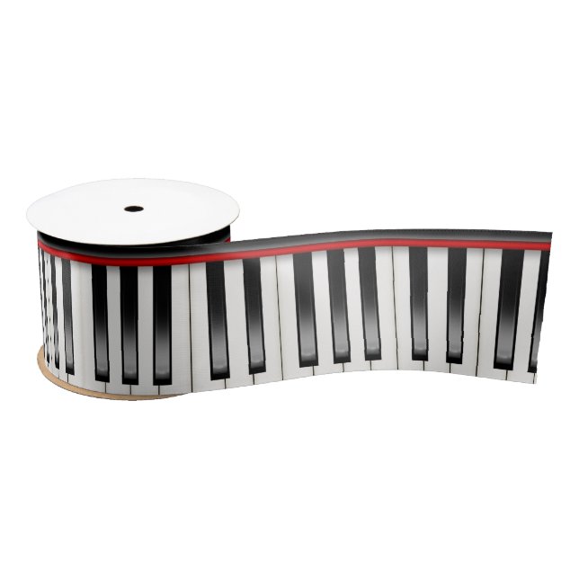 Piano Keyboard Satin Ribbon (Spool)