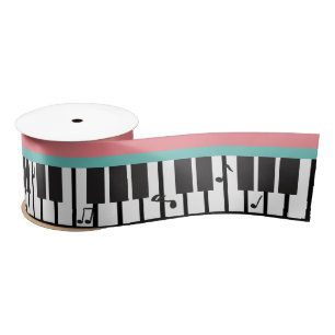 Piano keyboard satin ribbon