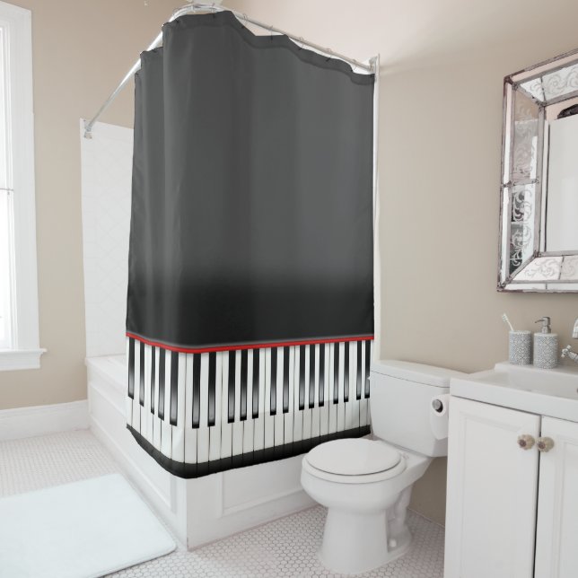 Piano Keyboard Shower Curtain (In Situ)