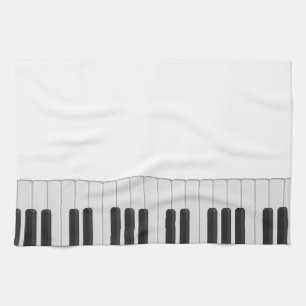 Piano keyboard tea towel