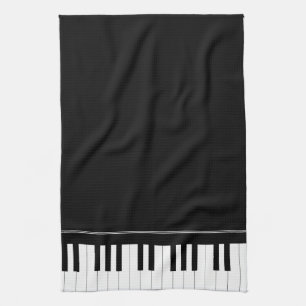 Piano keyboard tea towel