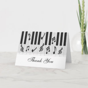 Piano Keyboard Thank You Card