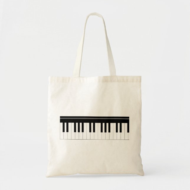 Piano keyboard tote bag (Front)