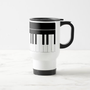 Piano keyboard travel mug