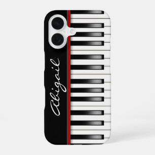 Piano Keyboard With Custom Name iPhone 16 Case