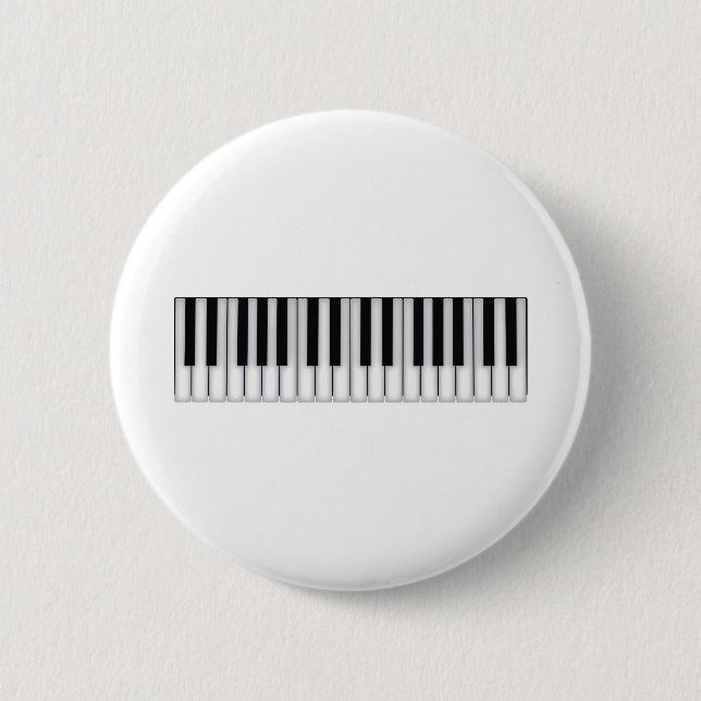 Piano Keys 6 Cm Round Badge (Front)