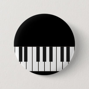 Piano Keys 6 Cm Round Badge