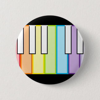 piano keys 6 cm round badge