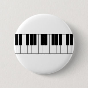 Piano Keys 6 Cm Round Badge