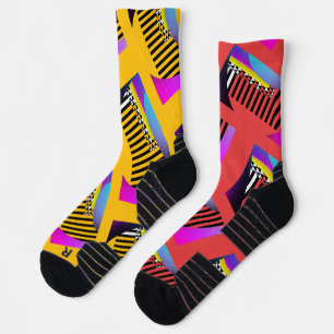 Piano Keys Alternate Red Yellow Fun  Socks