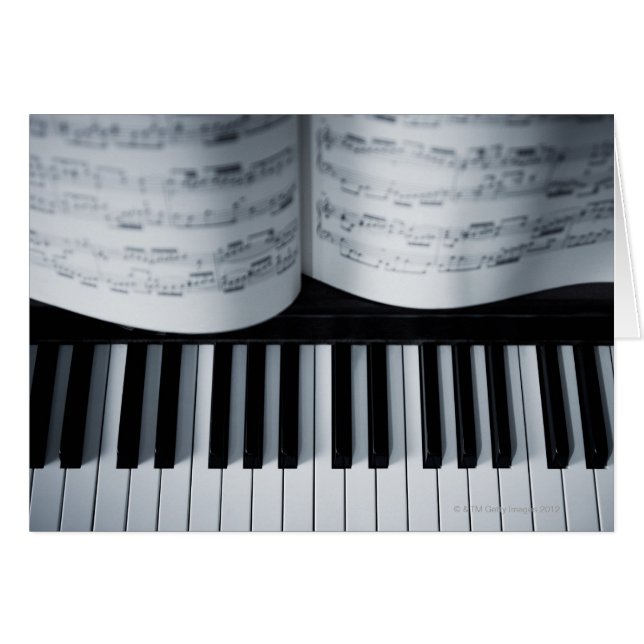 Piano Keys and Music Book (Front Horizontal)