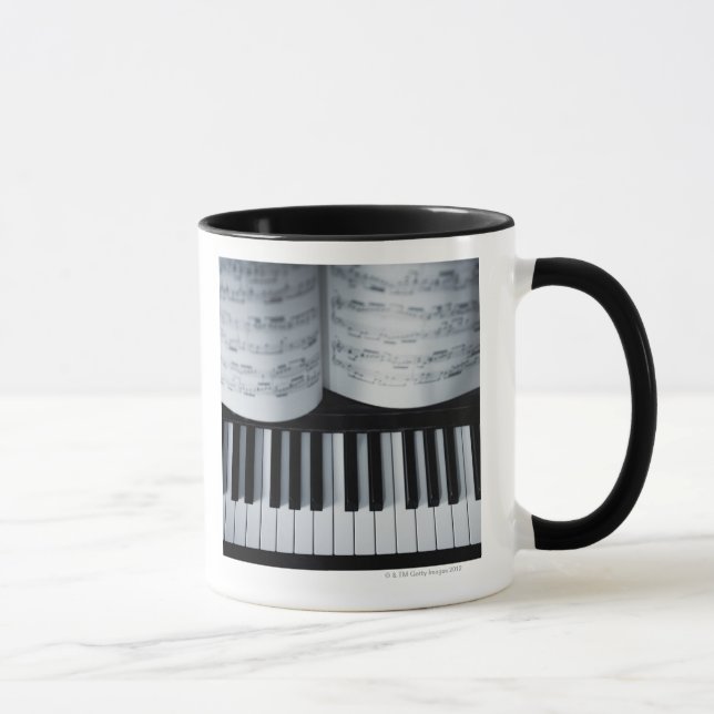 Piano Keys and Music Book Mug (Right)