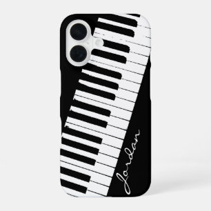 Piano Keys   Angled   Customisable iPhone 16 Case
