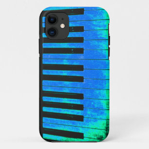 Piano Keys Black and Blue Beautiful and ARTISTIC Case-Mate iPhone Case