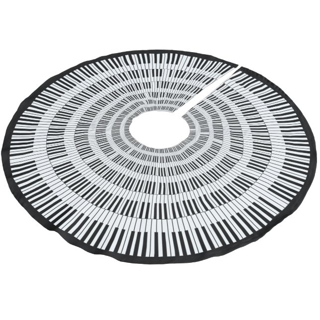 Piano Keys Brushed Polyester Tree Skirt (Angled)